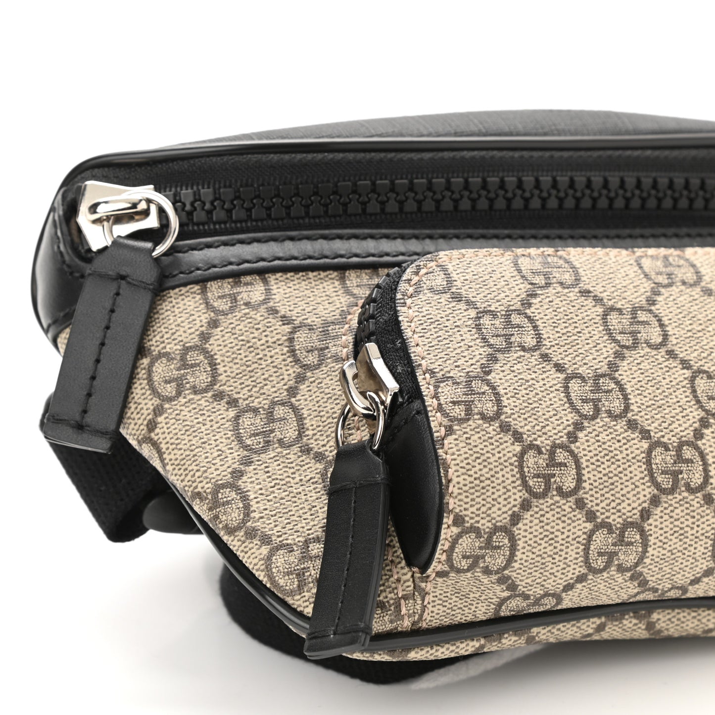 GG Supreme Monogram Belt Bag Black