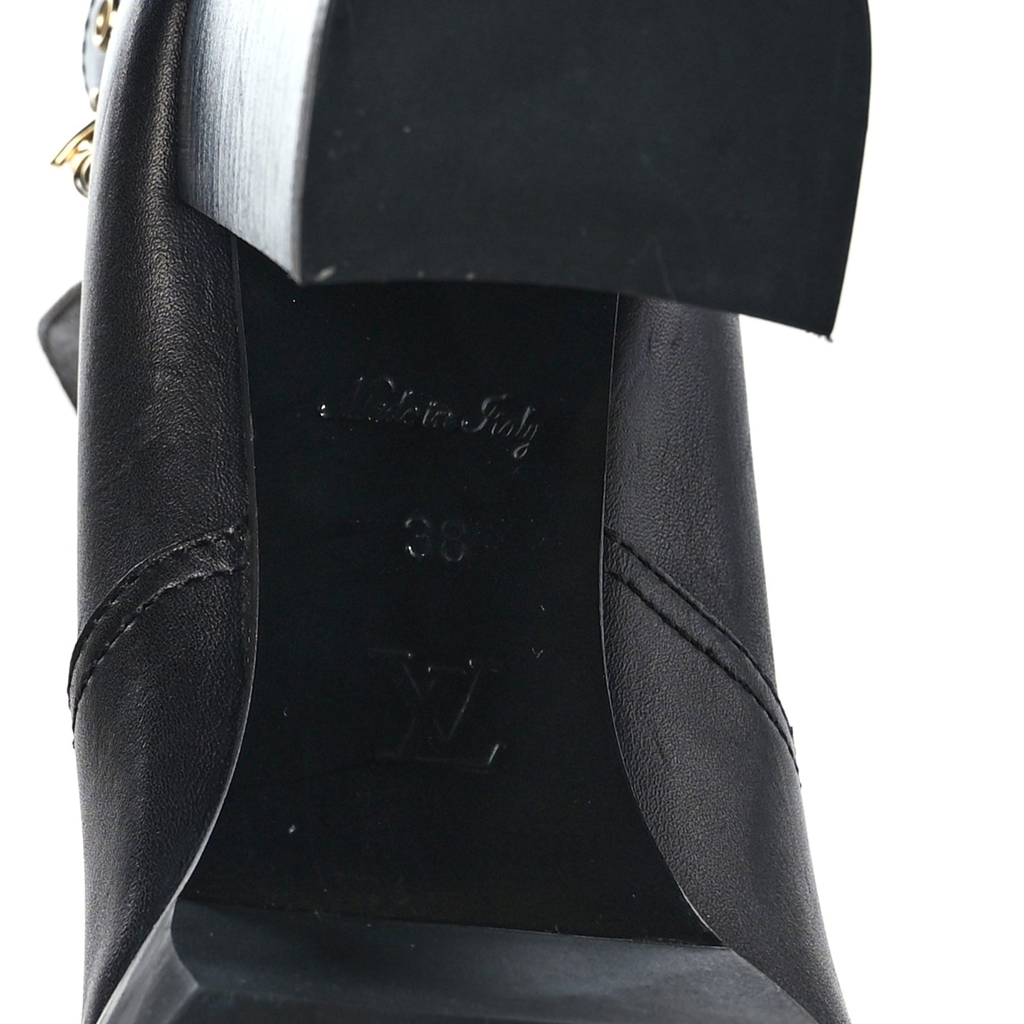 Calfskin Monogram Star Trail Ankle Boots 38 Black