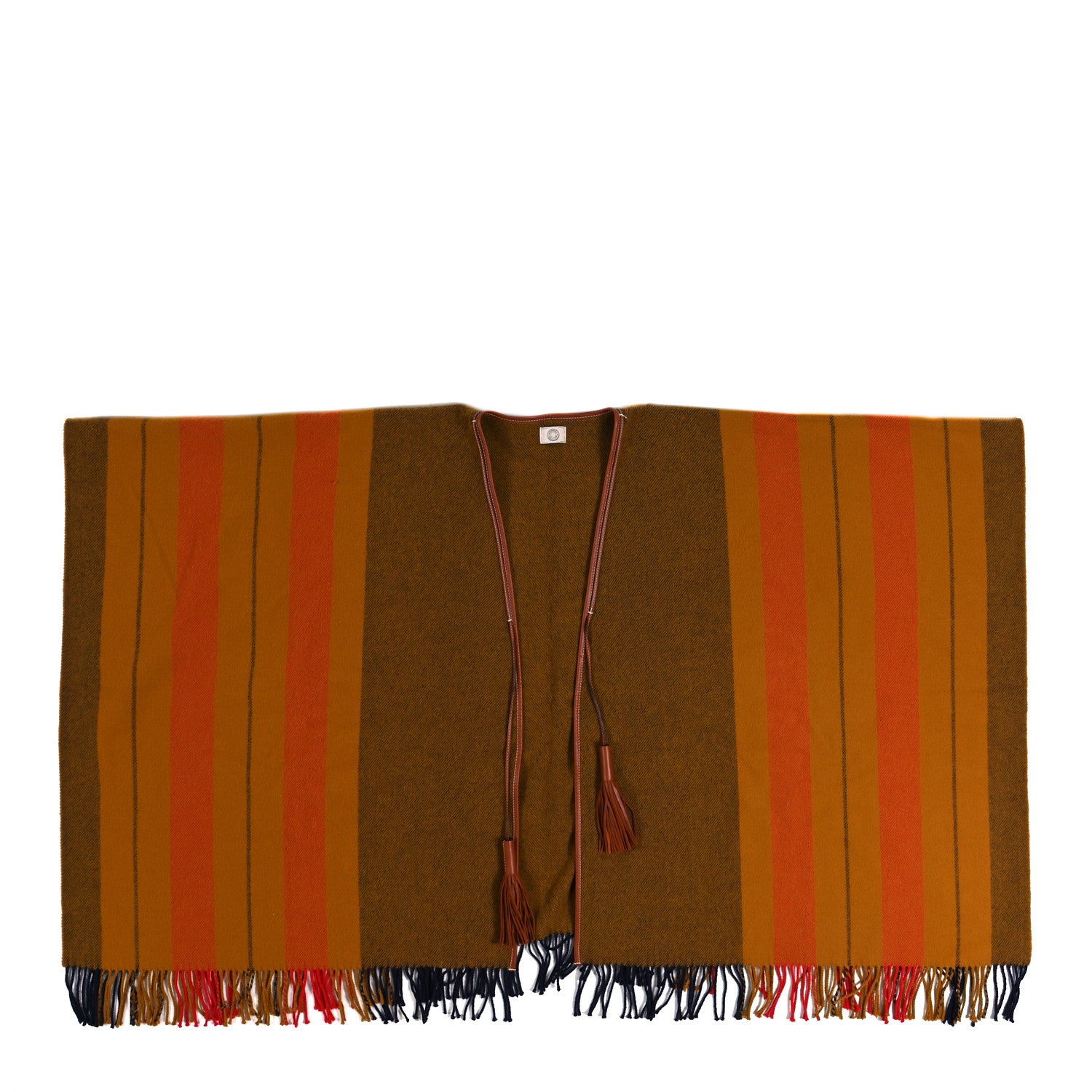 Hermes Merino Wool Cashmere Rocabar Poncho Paille 1 of 4