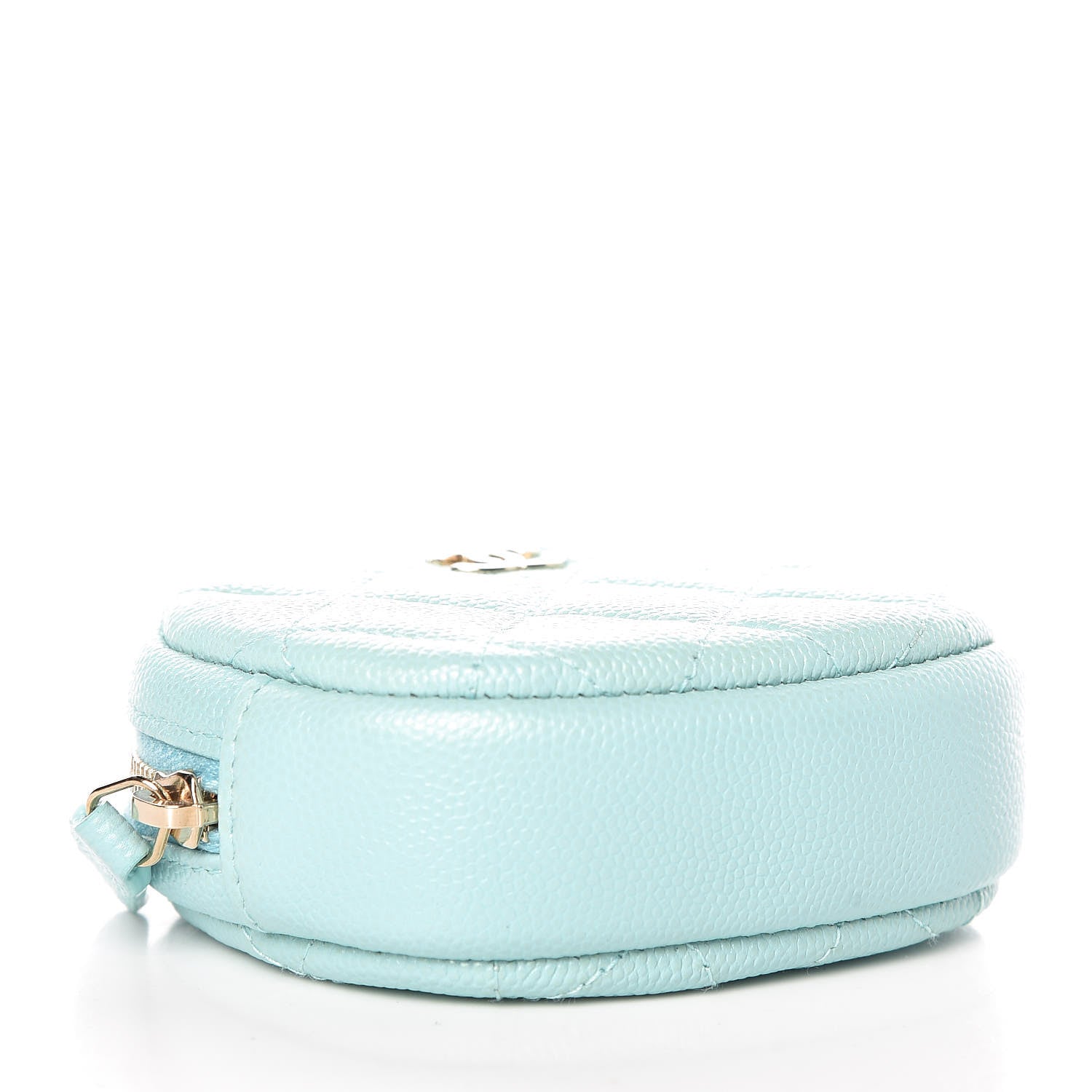 Chanel Caviar Quilted Zip Around Classic Coin Purse Light Blue 4 of 8