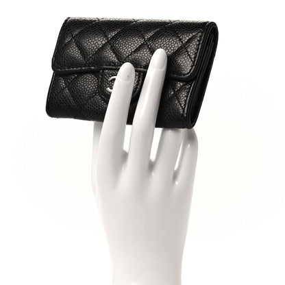 Chanel Caviar Quilted Flap Card Holder Black 2 of 9