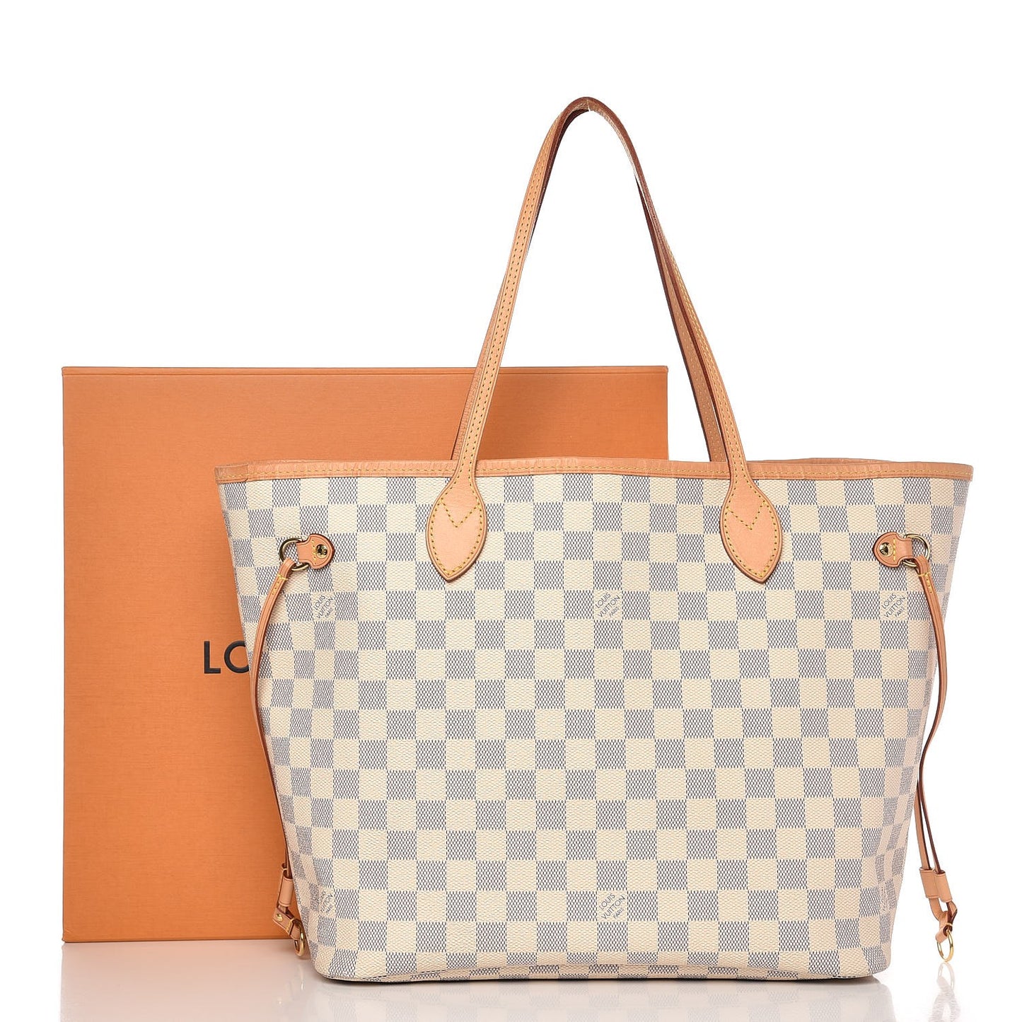 Damier Azur Neo Neverfull MM Rose Ballerine