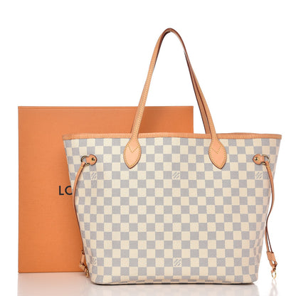 Louis Vuitton Damier Azur Neo Neverfull MM Rose Ballerine 12 of 12