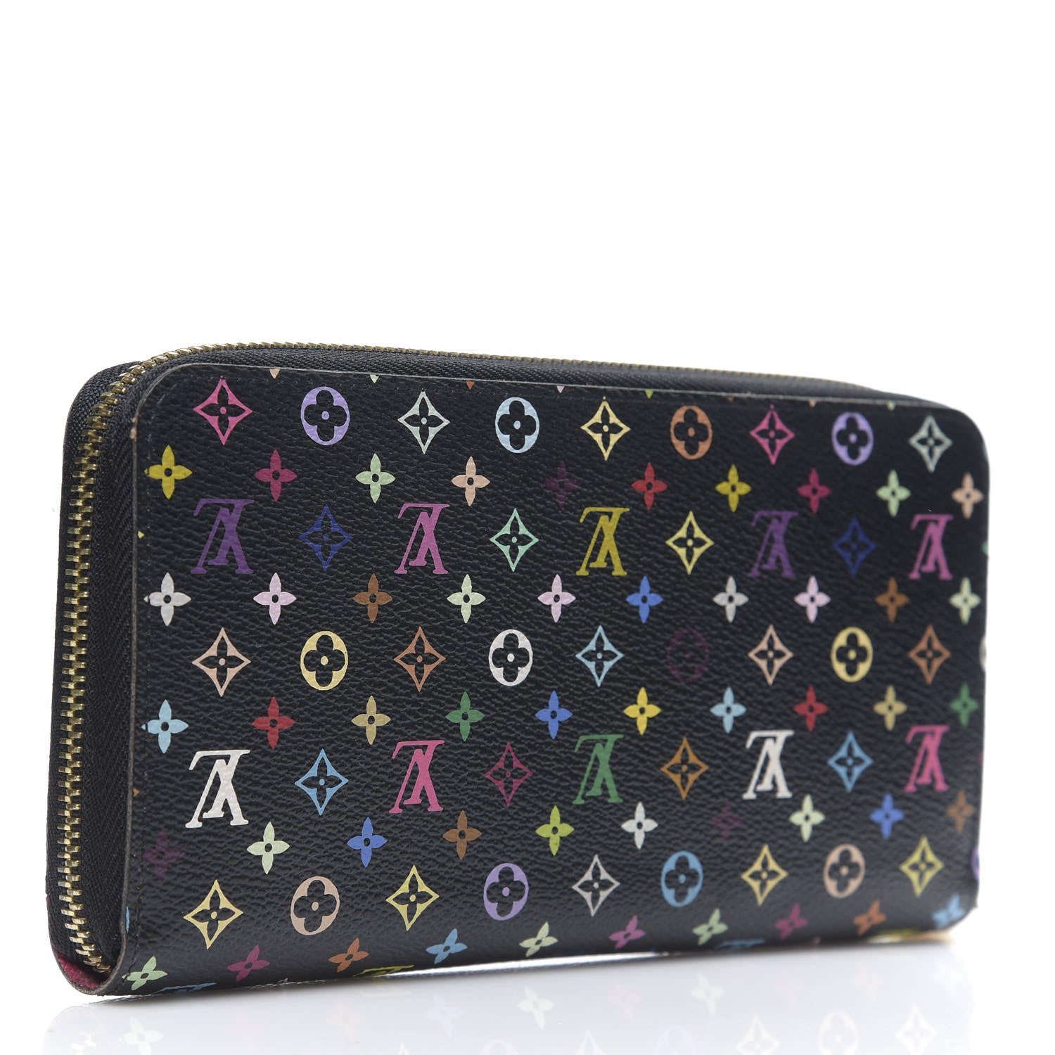 Louis Vuitton Monogram Multicolor Zippy Wallet Black Grenade 3 of 8