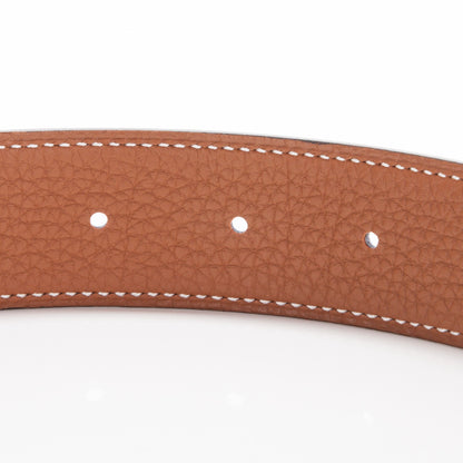 Hermes Box Togo 32mm H Belt 80 Black Gold 5 of 6