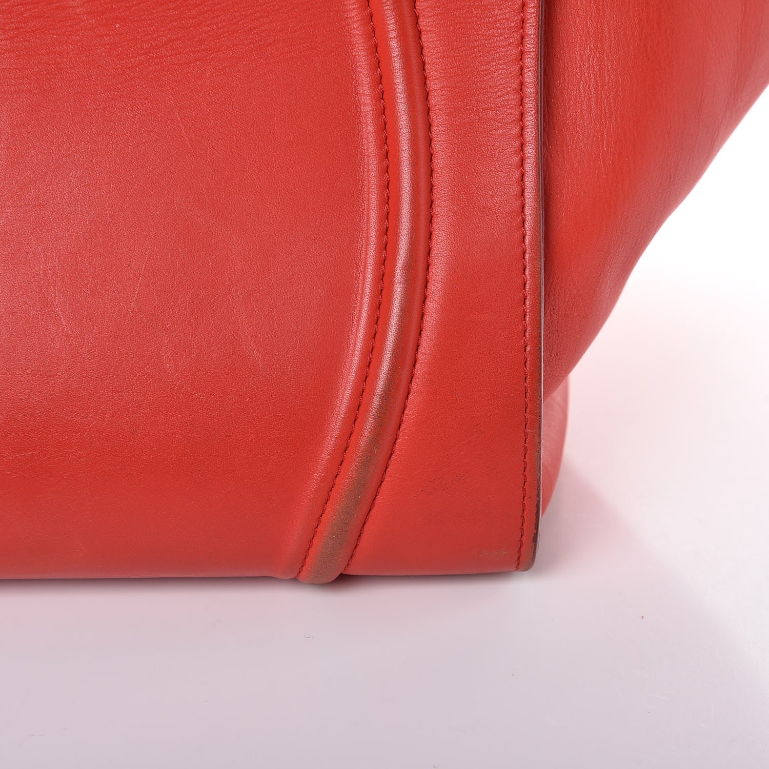 Celine Nappa Calfskin Medium Phantom Luggage Vermillion 22 of 28