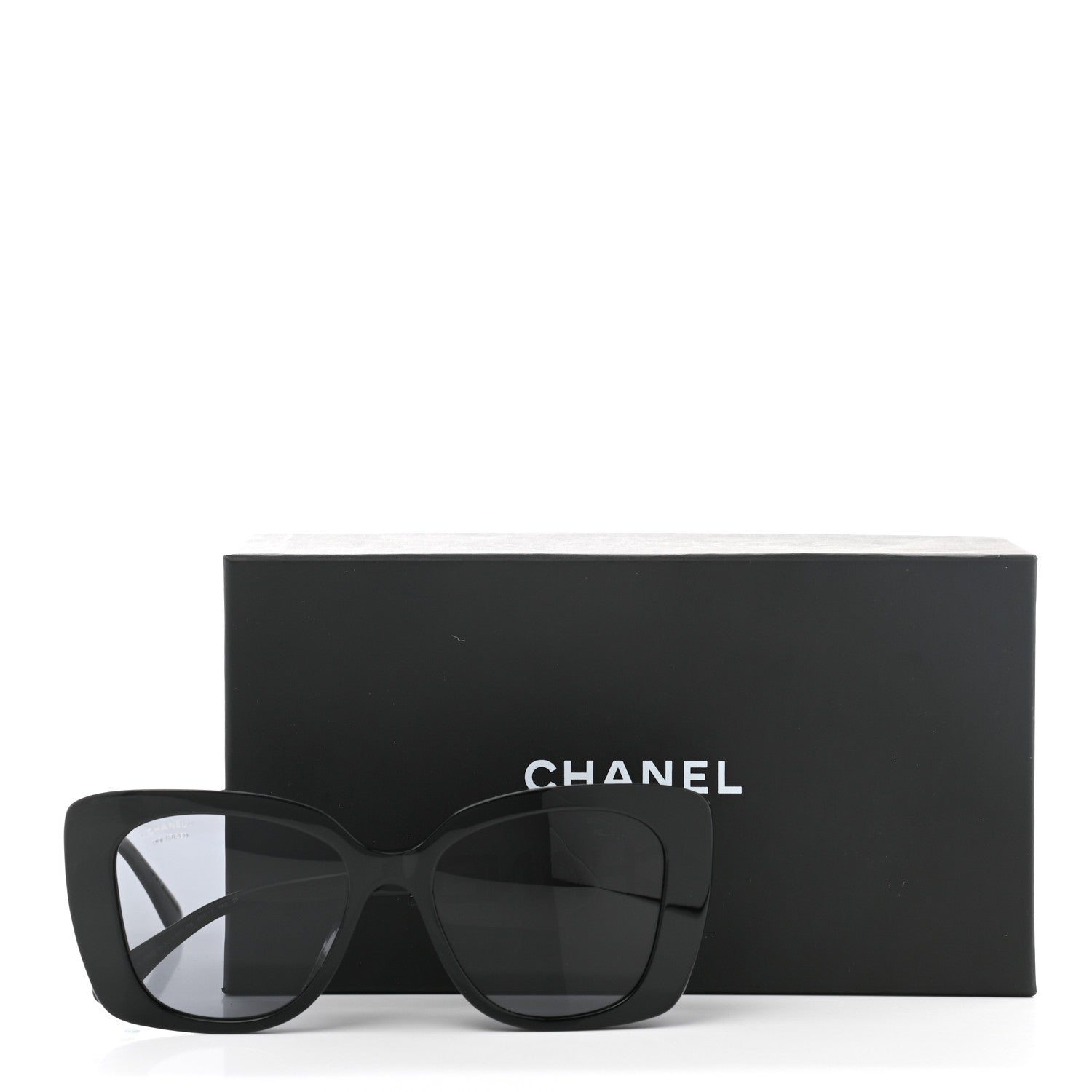 Chanel Acetate Strass Square Sunglasses 5422 Black 8 of 8
