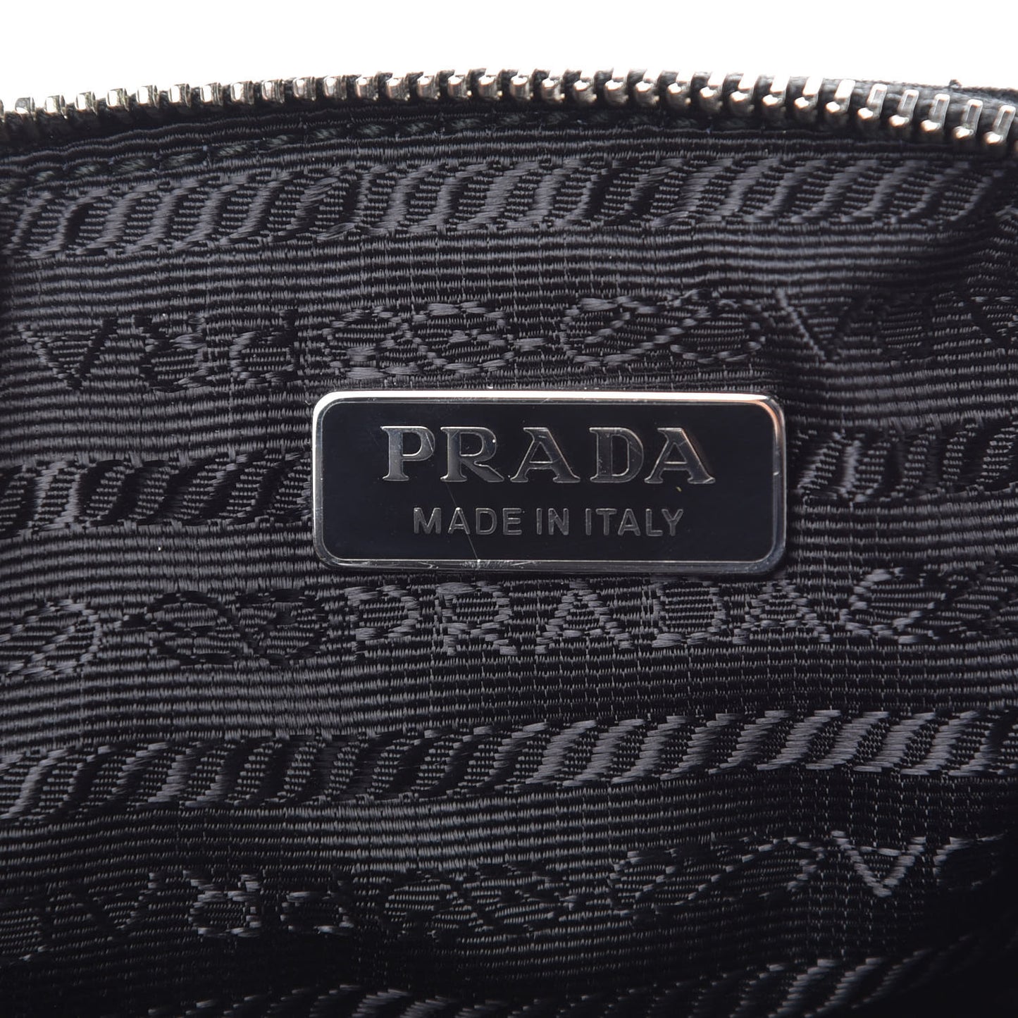 Soft Calfskin Diagramme Wristlet Pouch Bag Black