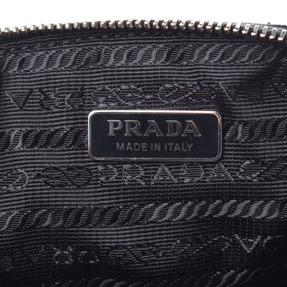 Prada Soft Calfskin Diagramme Wristlet Pouch Bag Black 6 of 7