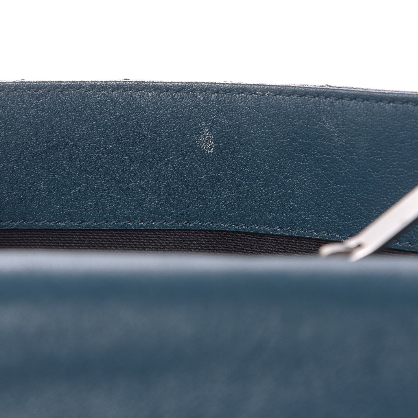Sheepskin Matelasse Monogram Medium College Bag Peacock Green