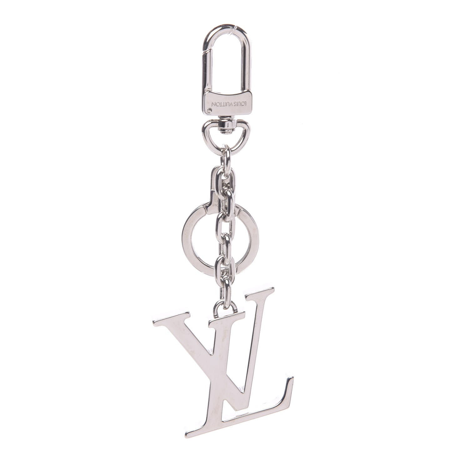 Louis Vuitton LV Facettes Bag Charm Key Holder Silver 1 of 2