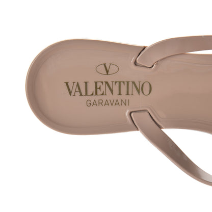 Valentino Garavani PVC Jelly Bow Thong Sandals 37 Poudre 7 of 8