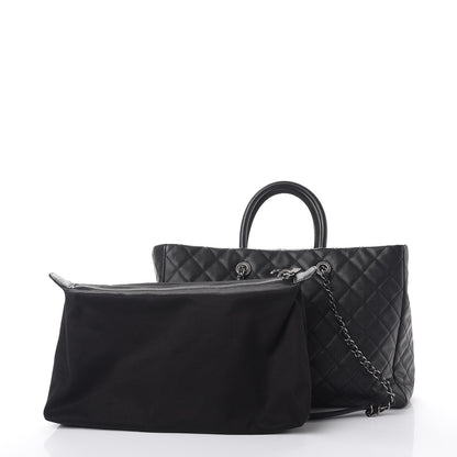 Chanel Caviar Quilted Large Coco Handle Shopping Tote Black 5 of 10
