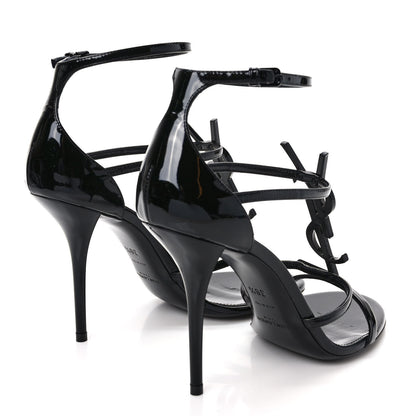 Saint Laurent Patent Cassandra 100 Sandals 38.5 Black 4 of 8