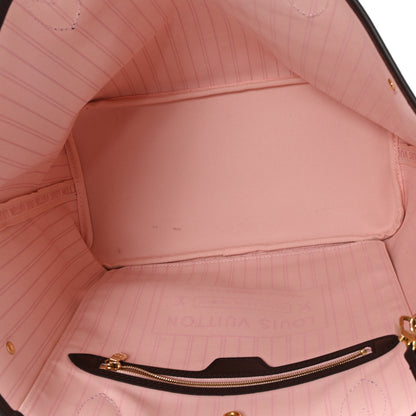 Louis Vuitton Damier Ebene Neo Neverfull MM Rose Ballerine 6 of 10