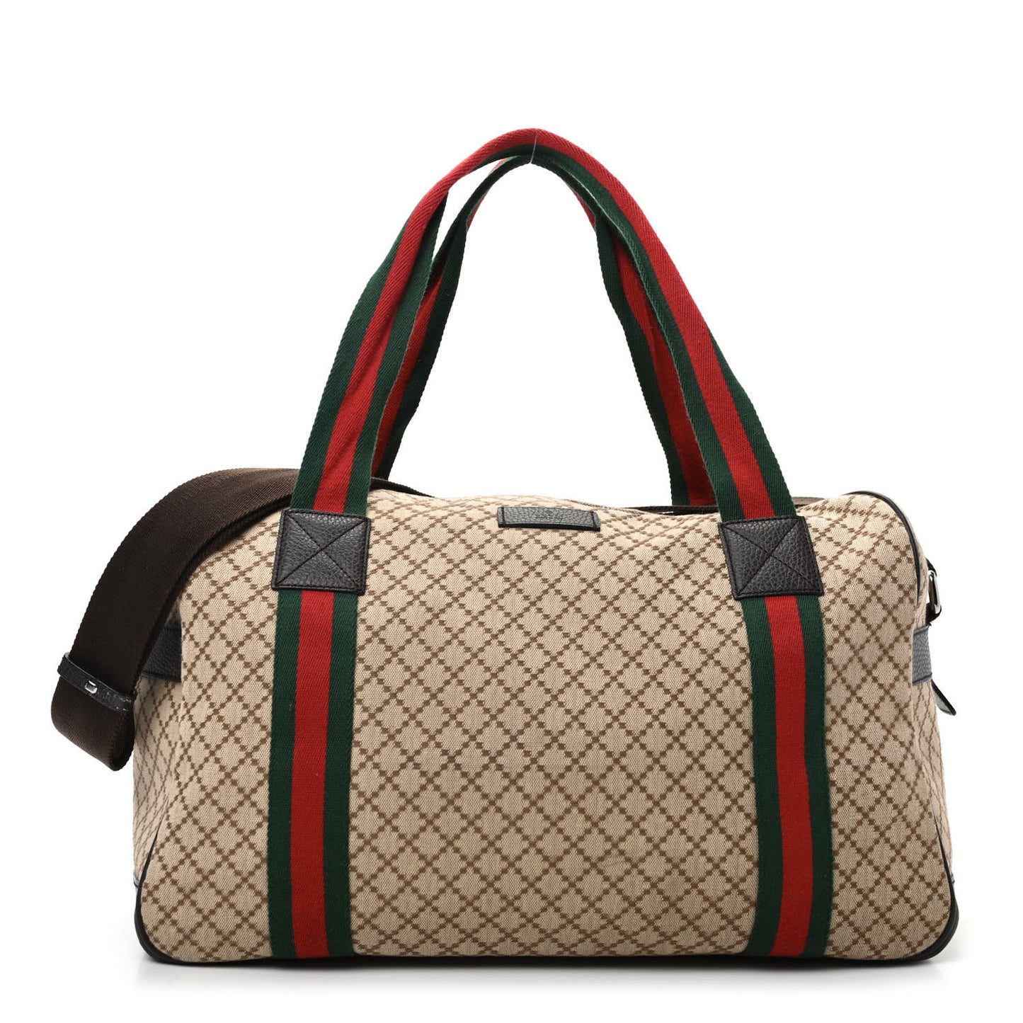 Diamante Large Web Carry On Duffle Bag Brown