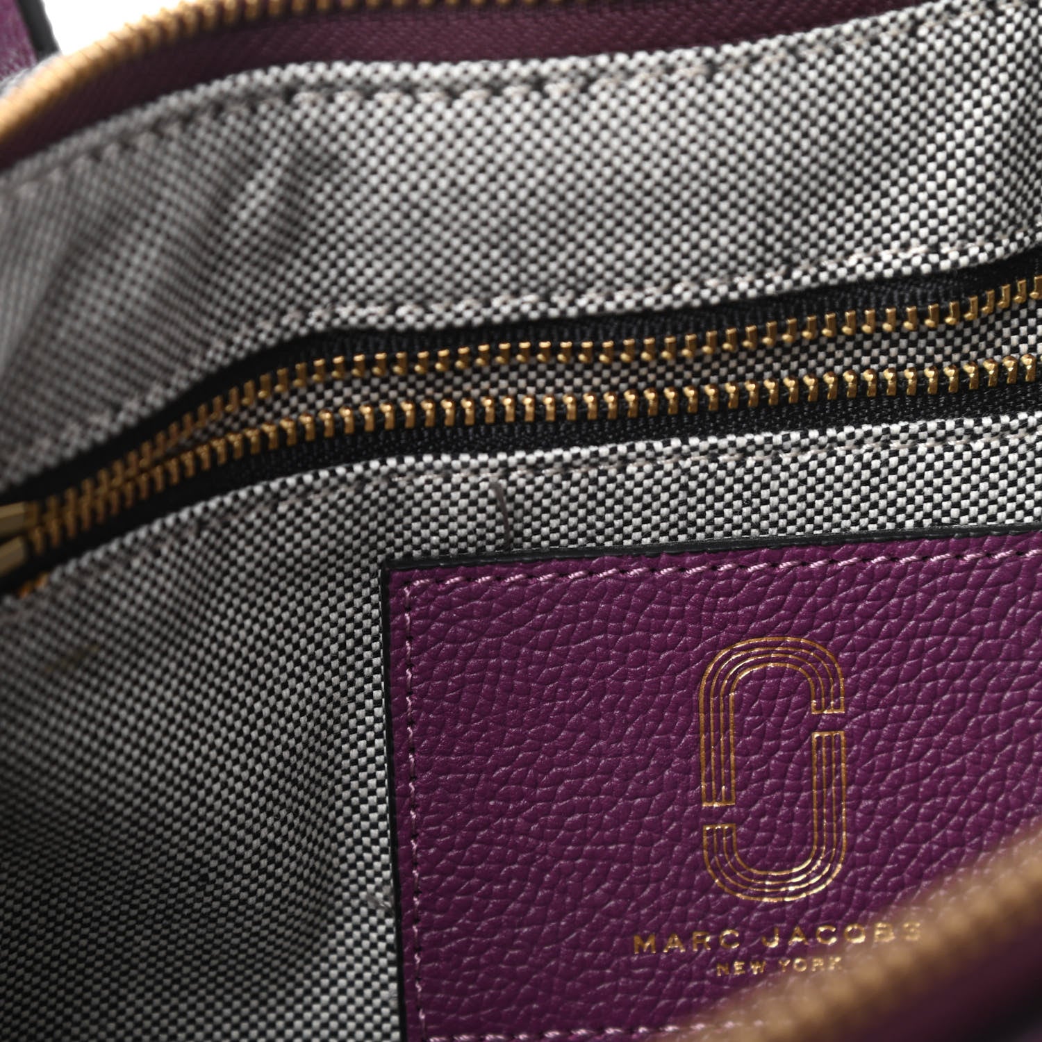 Marc Jacobs Calfskin Interlock Courier Messenger Purple 11 of 14