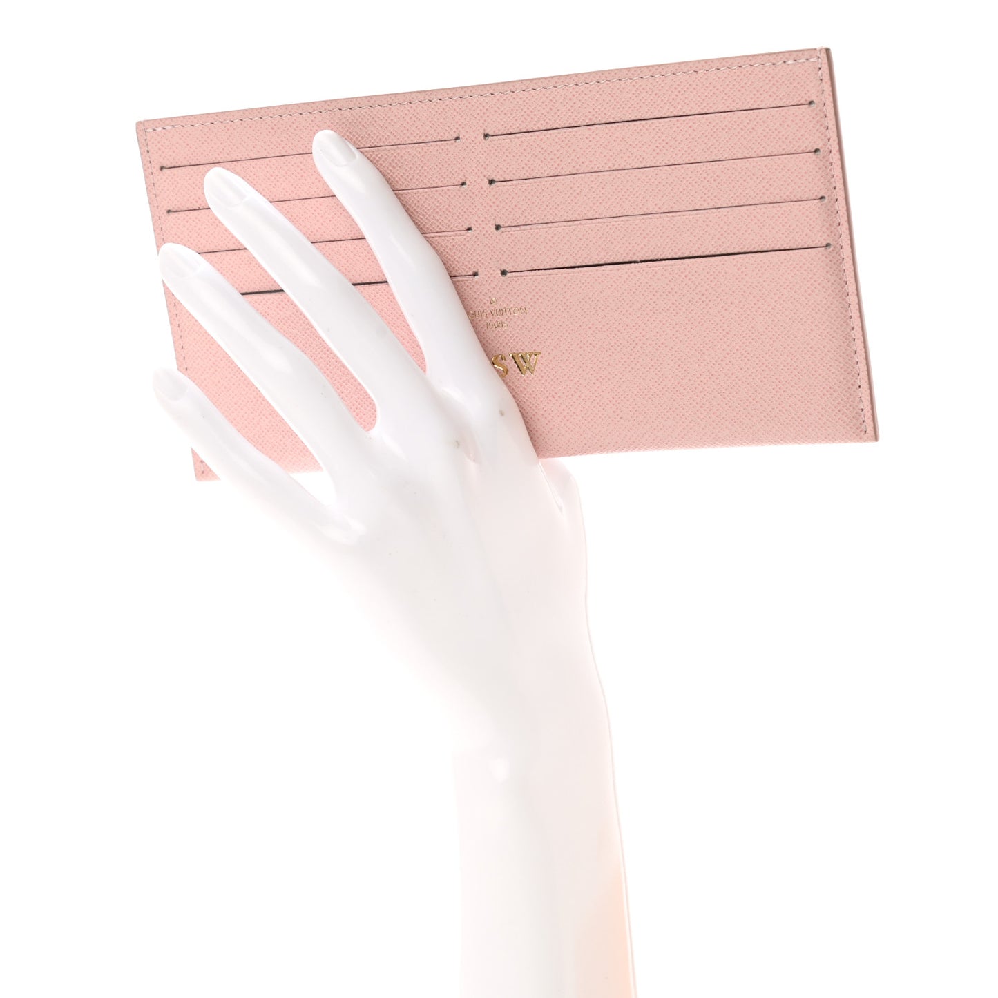 Calfskin Felicie Card Holder Insert Rose Ballerine