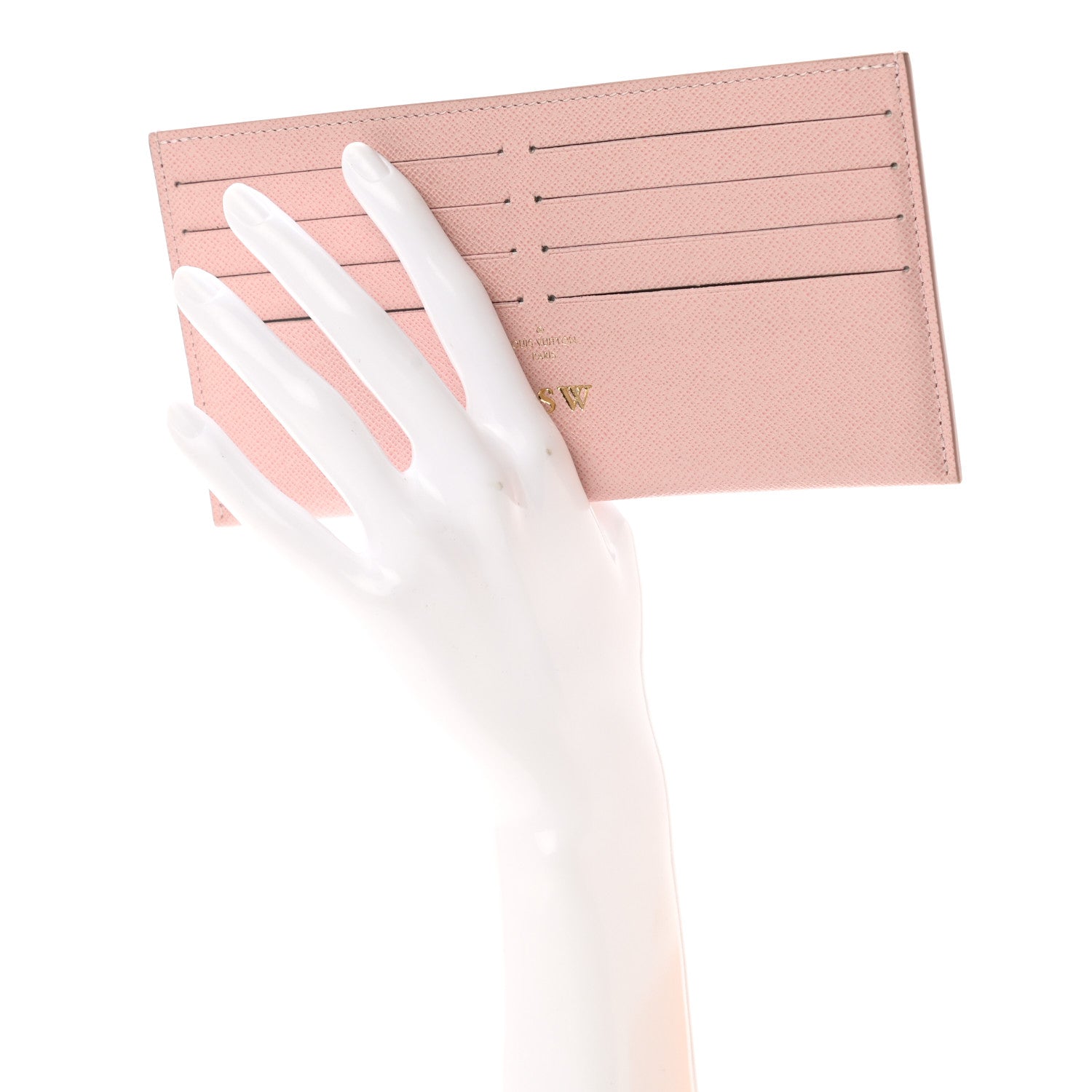 Louis Vuitton Calfskin Felicie Card Holder Insert Rose Ballerine 2 of 7