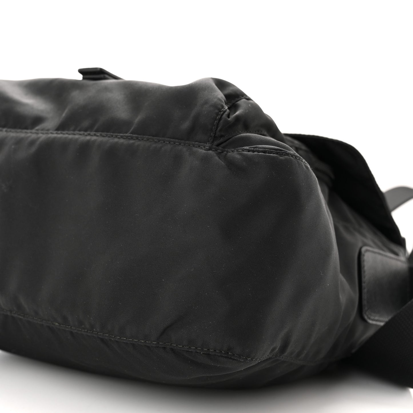 Tessuto Nylon Saffiano Small Vela Messenger Black