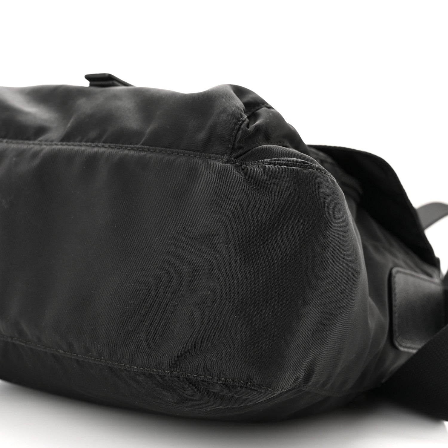 Prada Tessuto Nylon Saffiano Small Vela Messenger Black 10 of 14