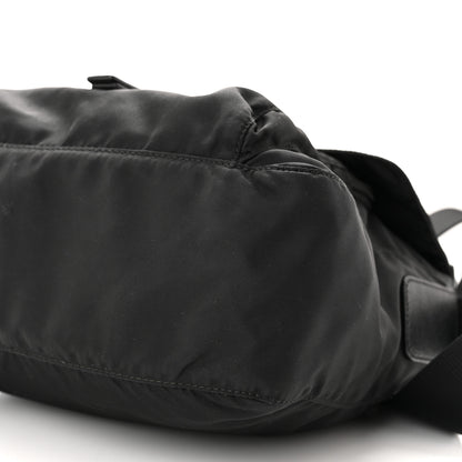Prada Tessuto Nylon Saffiano Small Vela Messenger Black 10 of 14