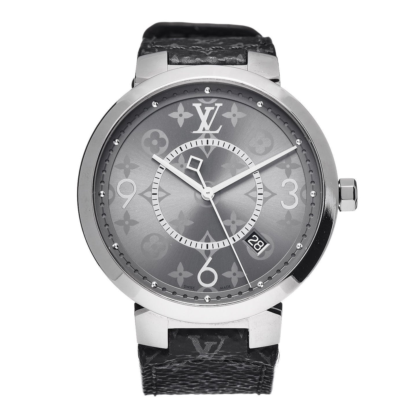 Stainless Steel Monogram Eclipse 39mm Tambour Quartz Watch