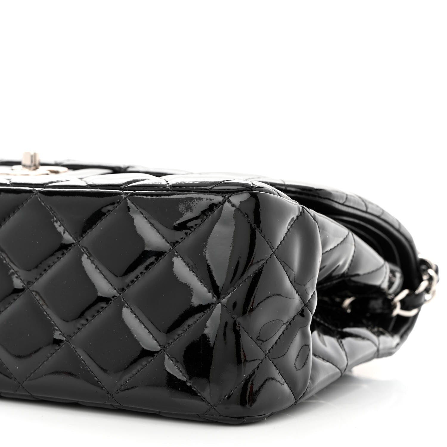 Chanel Patent Quilted Jumbo Double Flap Black 10 of 11