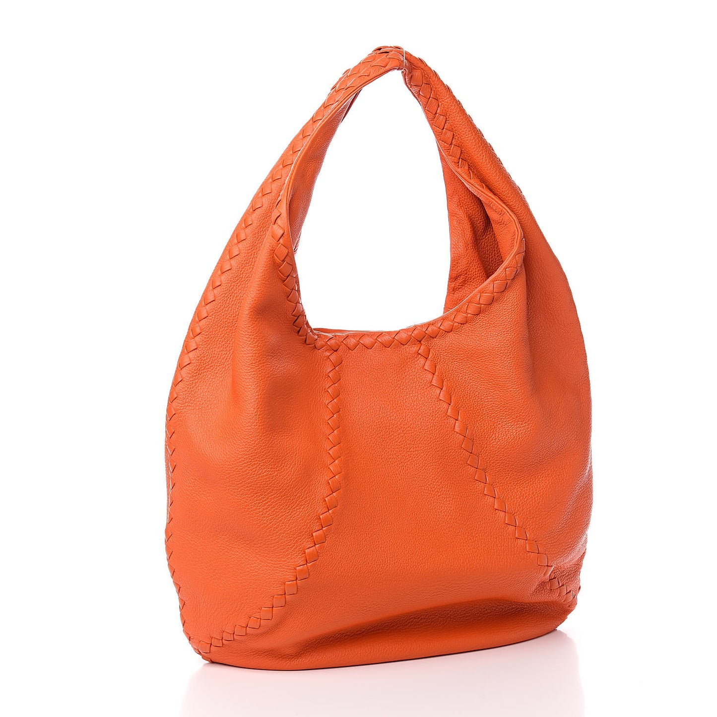Cervo Deerskin Large Hobo Tangerine