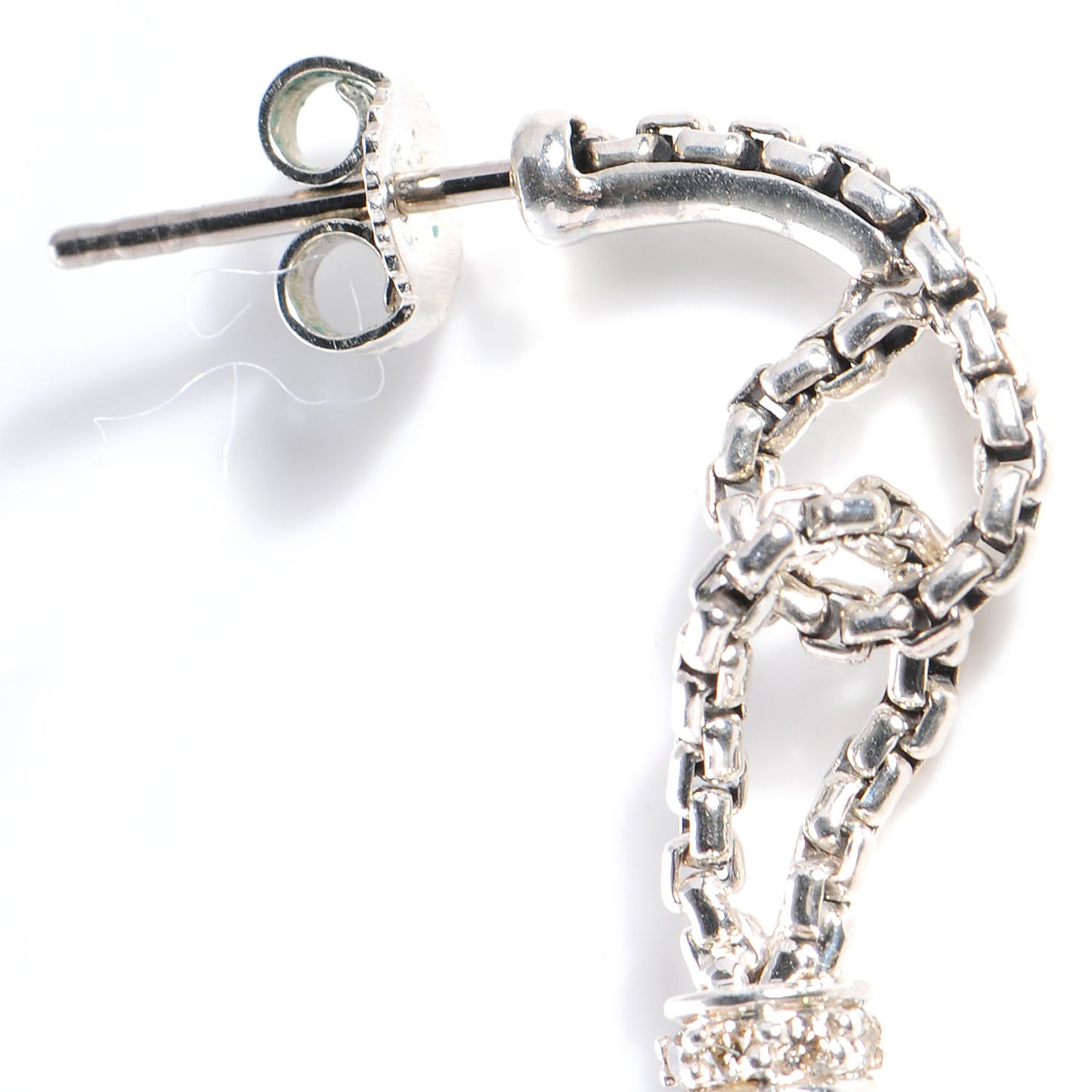 Sterling Silver Black Onyx White Sapphires Drop Earrings