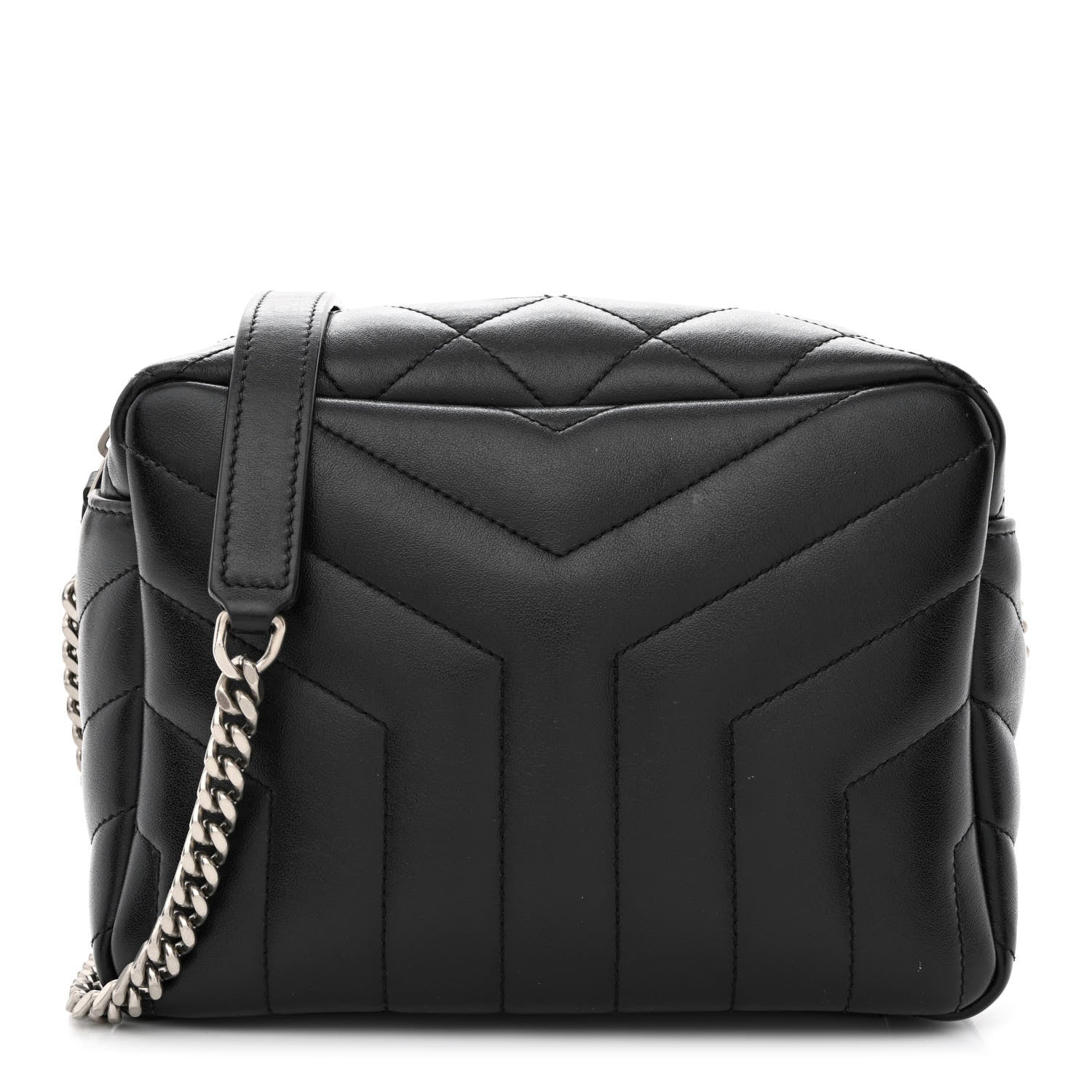 Saint Laurent Calfskin Y Quilted Monogram Small Loulou Bowling Bag Black 1 of 12