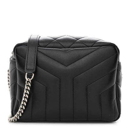 Saint Laurent Calfskin Y Quilted Monogram Small Loulou Bowling Bag Black 1 of 12