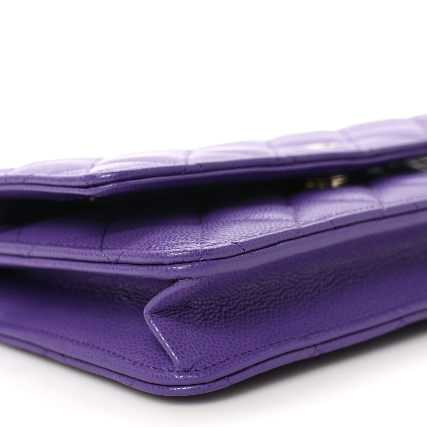 Chanel Caviar Quilted Wallet On Chain WOC Purple 9 of 10
