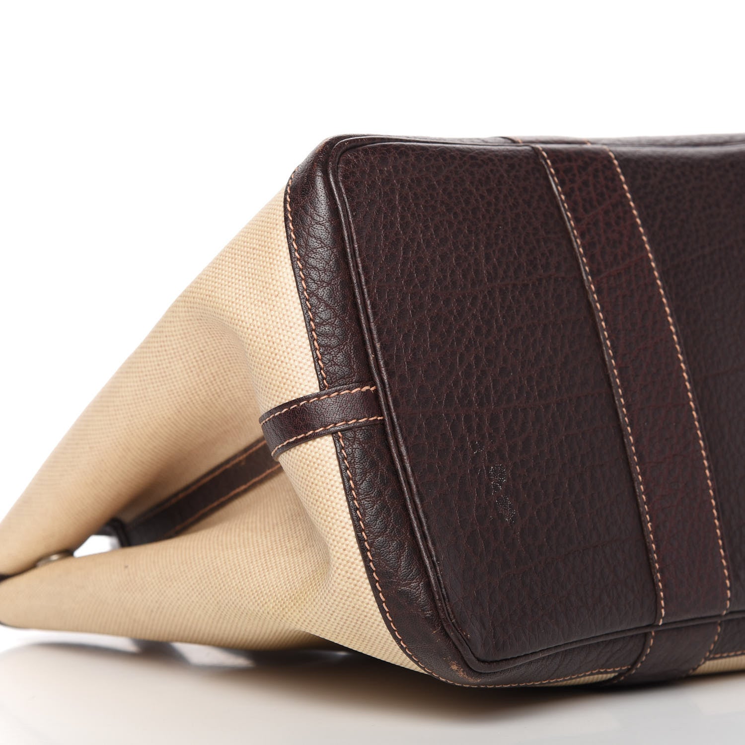 Hermes Toile Buffle Gala Garden Party Tote 36 MM Marron Fonce 6 of 10