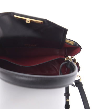 Prada Saffiano Small Ingrid Top Handle Bag Black 5 of 10