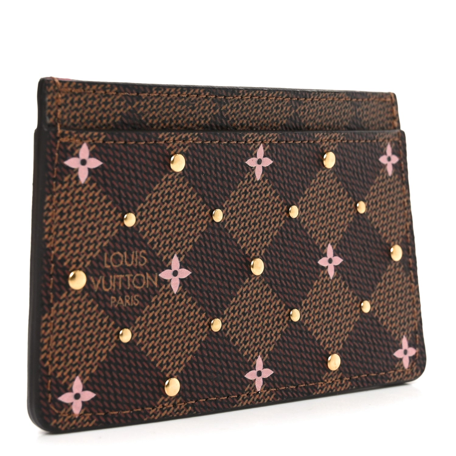 Louis Vuitton Damier Ebene Studded Card Holder 3 of 7