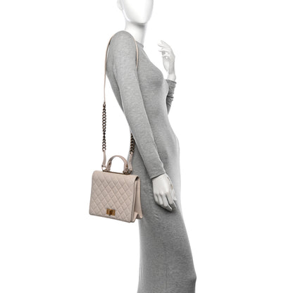 Chanel Goatskin Quilted Large Rita Top Handle Flap Beige 2 of 12