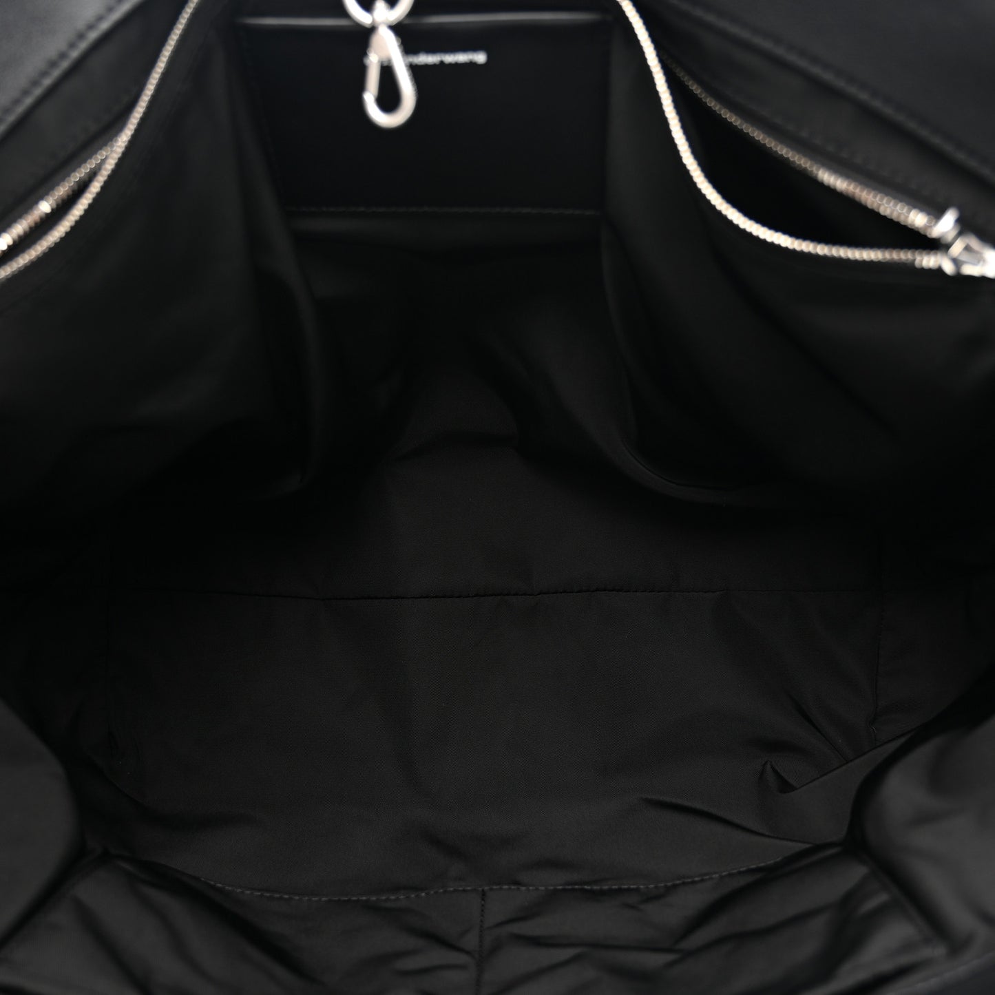 Pebbled Calfskin Rhett Large Tote Black Silver Hardware