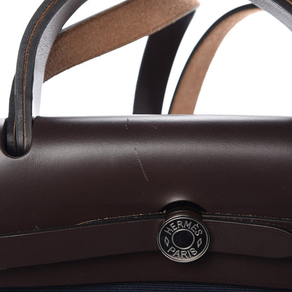 Hermes Toile Vache Hunter Herbag Zip PM 31 Bleu Marine Ebene 9 of 13
