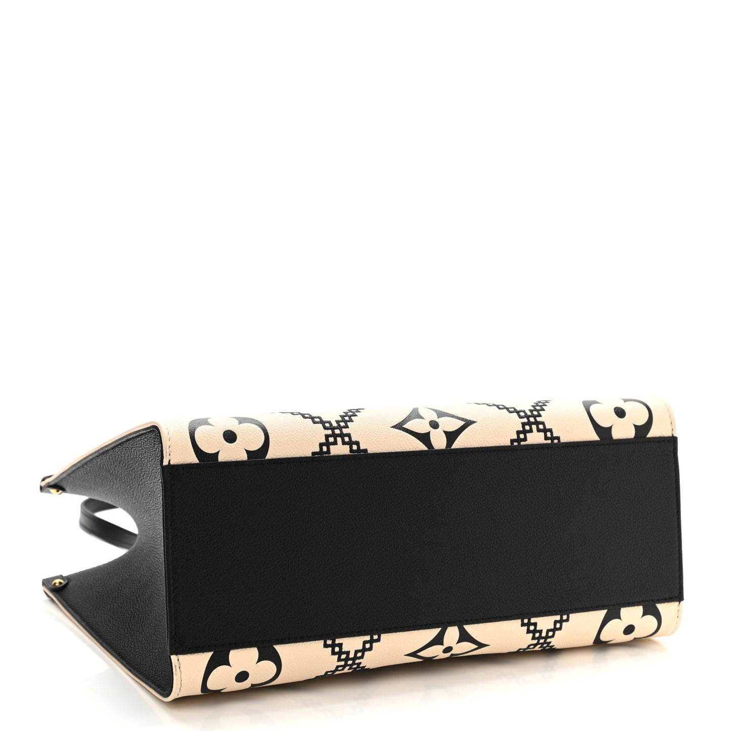 Empreinte Monogram Giant Broderies Onthego MM Cream Black