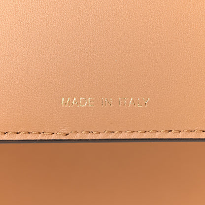Fendi Vitello Seta Nappa FF Striped Embossed Medium Peekaboo I SEE U Satchel Miele Scuro Multicolor 8 of 11
