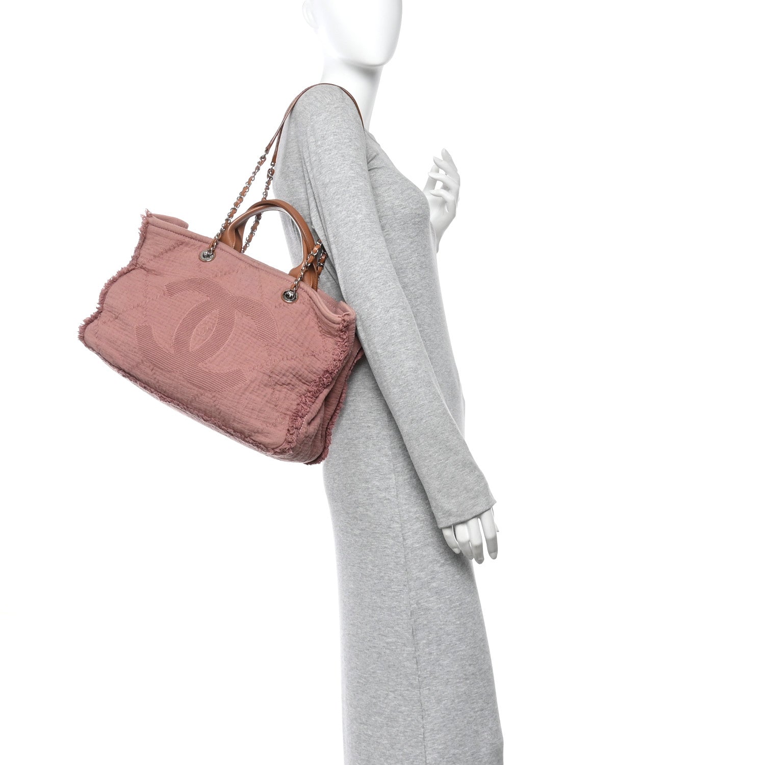 Chanel Canvas Large Double Face Tote Pink 2 of 12