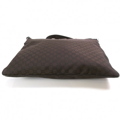 Gucci Nylon Monogram Flat Messenger Bag Brown 4 of 10
