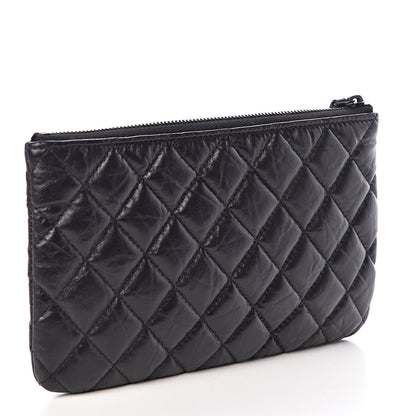 Chanel Aged Calfskin Quilted Medium Reissue Cosmetic Case So Black 3 of 9