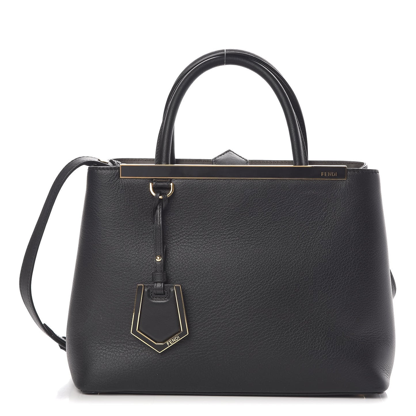 Vitello Dolce Century Petite 2Jours Tote Black Carbone
