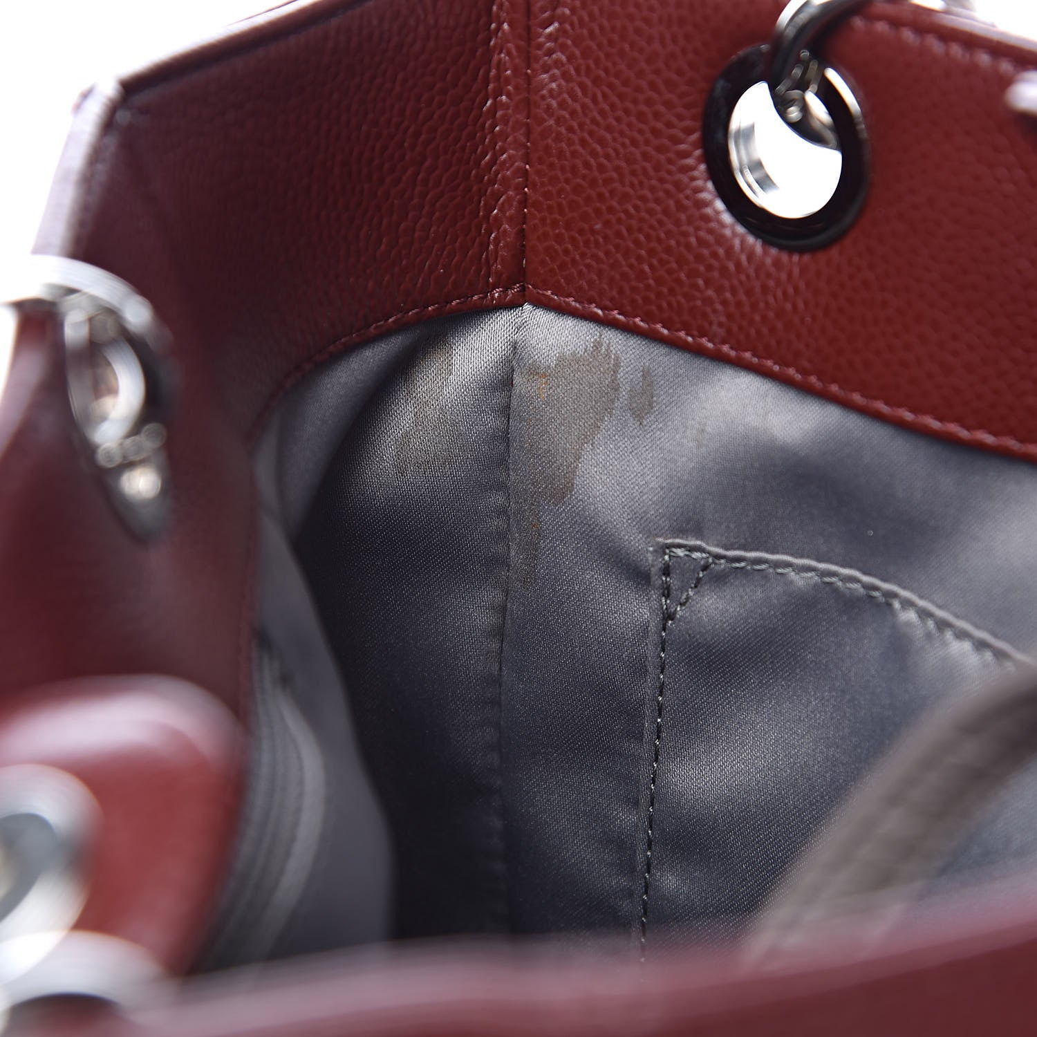 Chanel Caviar Quilted Petit Shopping Tote PST Burgundy 11 of 13