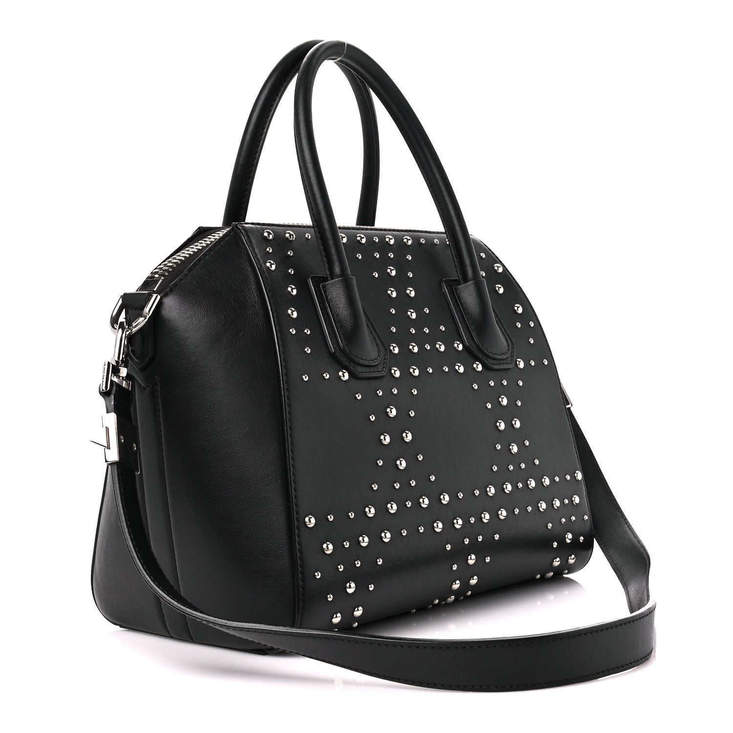 Givenchy Smooth Calfskin Small Studded Antigona Black 3 of 10