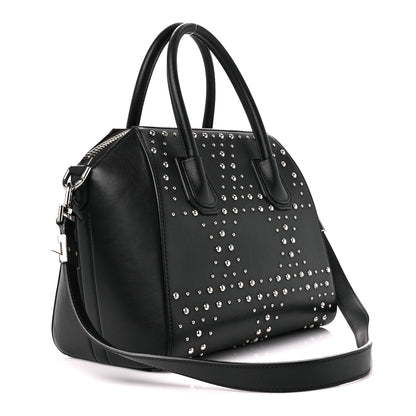 Givenchy Smooth Calfskin Small Studded Antigona Black 3 of 10