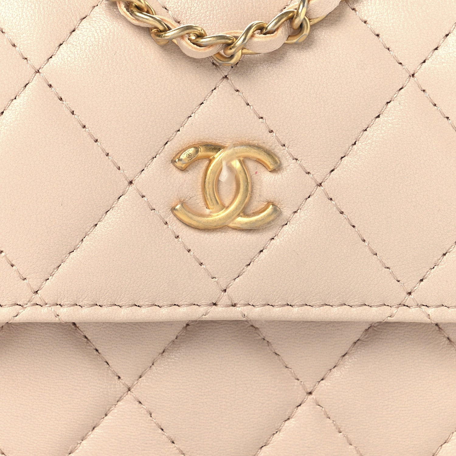 Chanel Lambskin Quilted Pearl Crush Clutch With Chain Light Pink 9 of 12