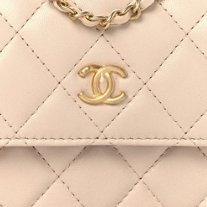 Chanel Lambskin Quilted Pearl Crush Clutch With Chain Light Pink 9 of 12
